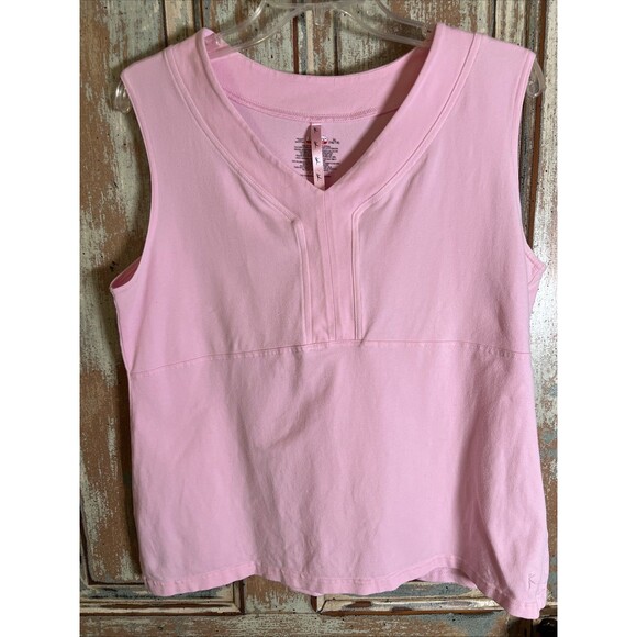 Danskin Athleisure Pink Top Size XL Yoga Pickleball Hiking Shopping - Picture 1 of 5